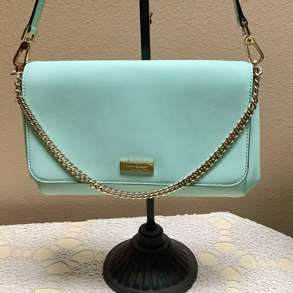 KATE SPADE Small Madison Adjustable Crossbody / Satchel Bag Tiffany Blue - Picture 5 of 15